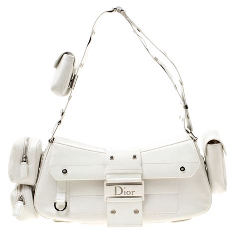 dior shoulder bag white|dior shoulder bag vintage.